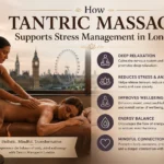 Explore how tantric massage in London may support stress management through relaxation, mindful touch, breathing, body awareness, and a calm private setting.